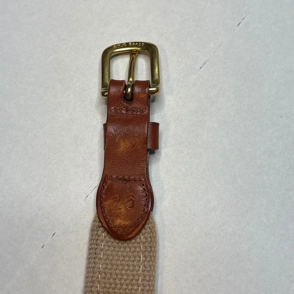 Leather Man Ltd Nautical Signal Flags Canvas Leather Belt Essex CT Men Size 26‎